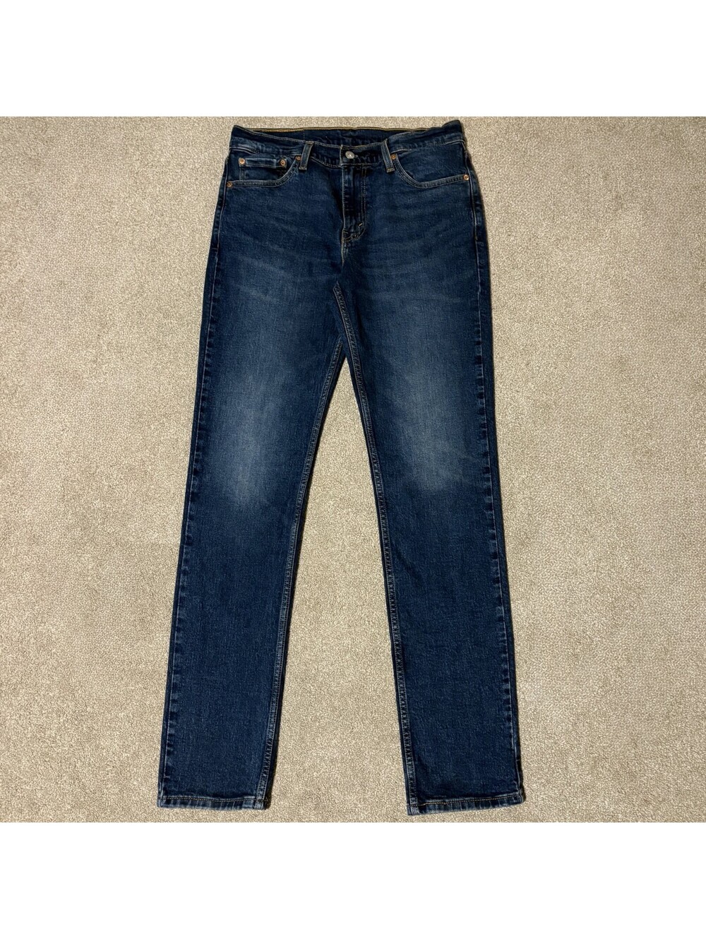 Levi's 511 Slim Fit Jeans Mens 32x34 Blue Dark Wash Tapered Leg Denim Classic
